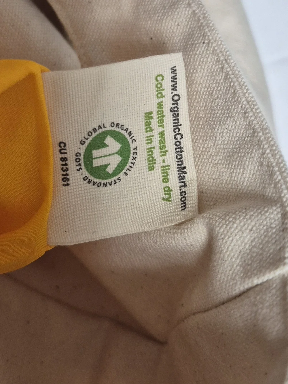 Canvas Lunch Tote Bag in Natural with Burger Print
